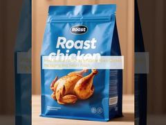 Frost Resistant Anti Fog Inflatable Roast Chicken Packaging Bag Retort Pouch