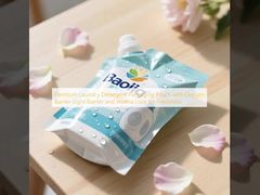 Premium Laundry Detergent Packaging Pouch with Oxygen Barrier Light Barrier and Aroma Lock for Freshness
