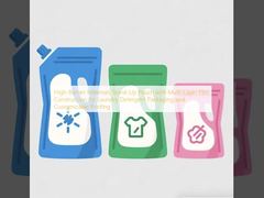 High-Barrier Materials Stand-Up Pouch with Multi-Layer Film Construction for Laundry Detergent Packaging and Customizable Printing