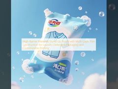 High-Barrier Materials Stand-Up Pouch with Multi-Layer Film Construction for Laundry Detergent Packaging and Customizable Printing