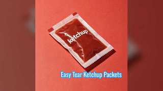 Ketchup Packets Easy Tear Condiment Sachets